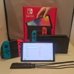 Boxed Nintendo Switch OLED Console - Mint Complete (Red/Blue)